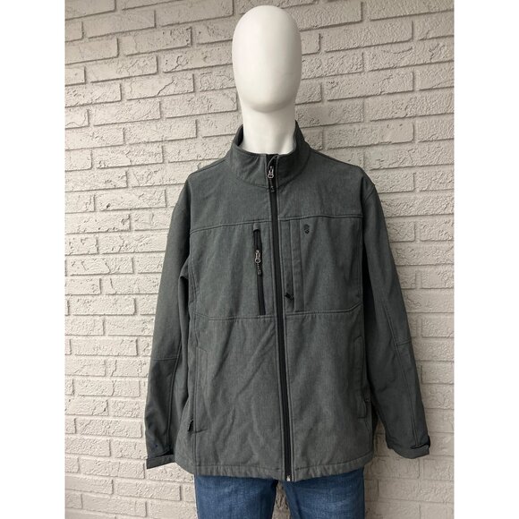 Free Country Men Gray Zip Front Softshell Jacket Size XXL (50-52) - Picture 2 of 16